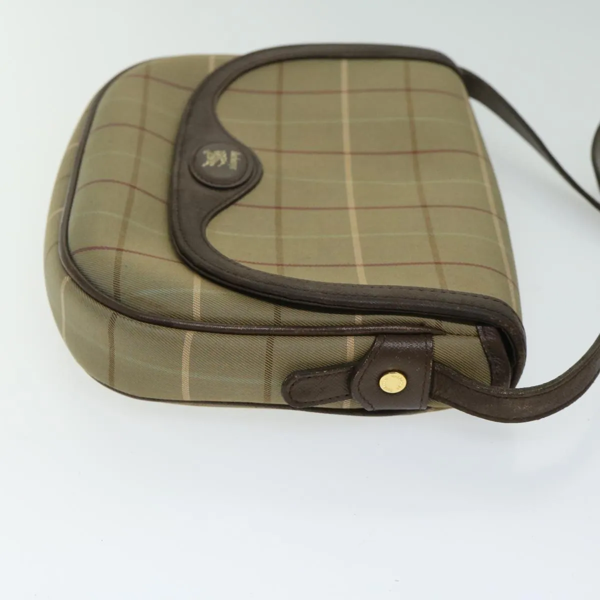Trendy Inspired Burberryss Nova Check Shoulder Bag Canvas Beige Auth Bs12210