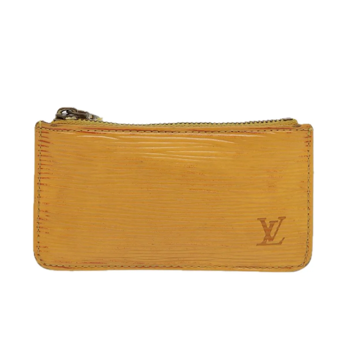 Trendy Inspired Louis Vuitton Epi Pochette Cles Coin Purse Yellow M63809 Lv Auth 86604