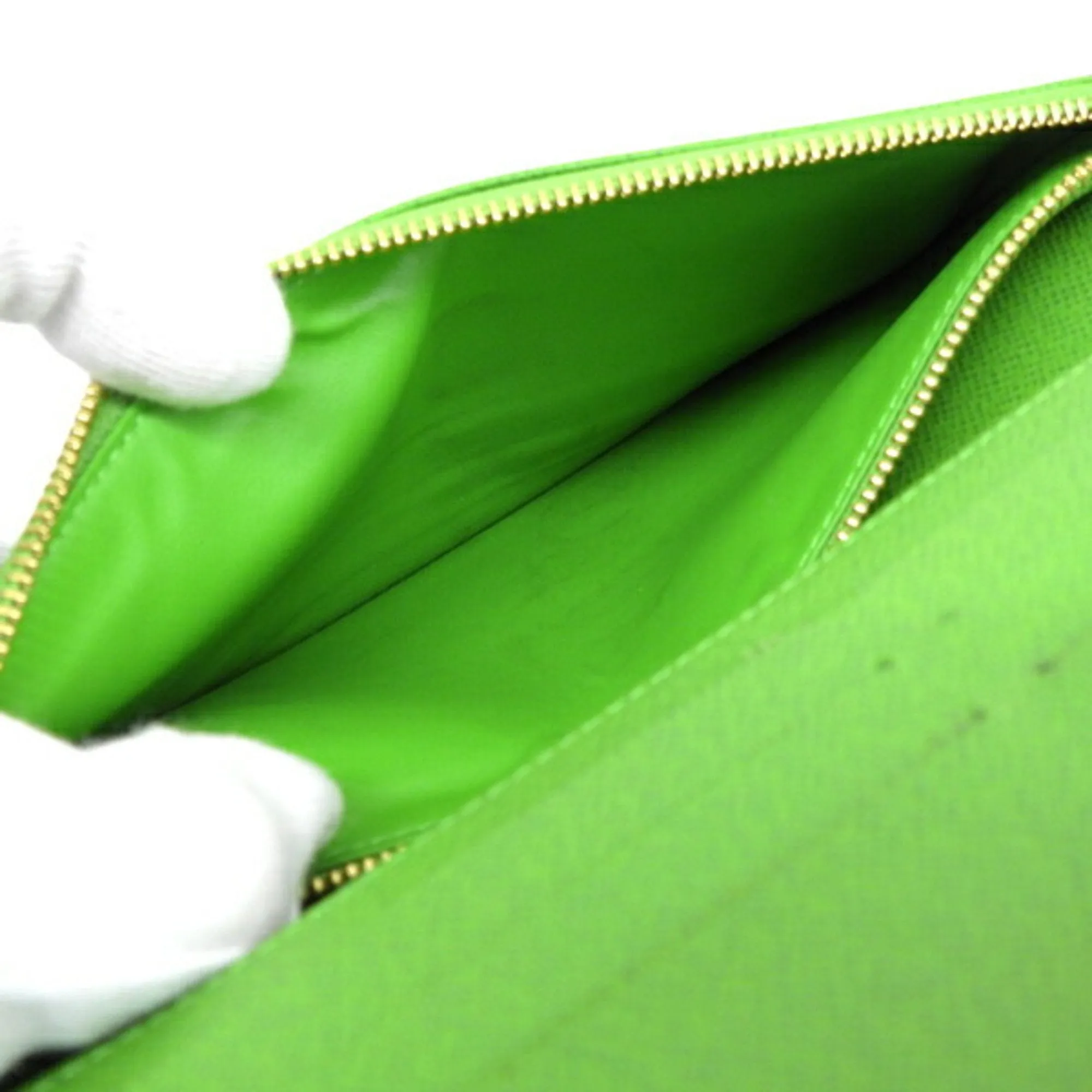 Trendy Inspired Louis Vuitton Monogram Portefeuille Insolite Round Bifold Long Wallet M66565 Brown Green Women's