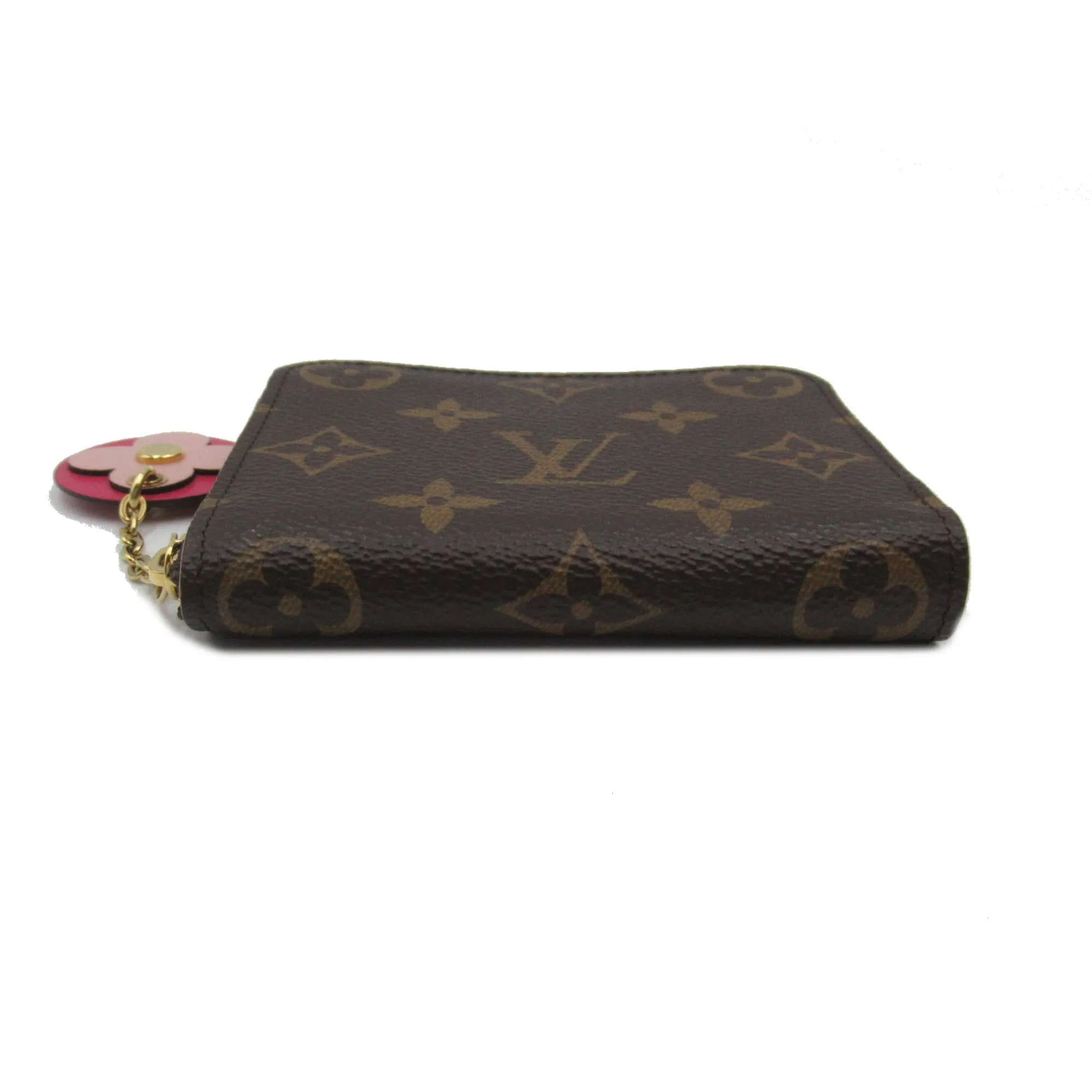 Trendy Inspired Louis Vuitton Zippy Coin Purse Blooming Flower Brown Pink Hot Pink Monogram Pvc Coated Canvas M68332