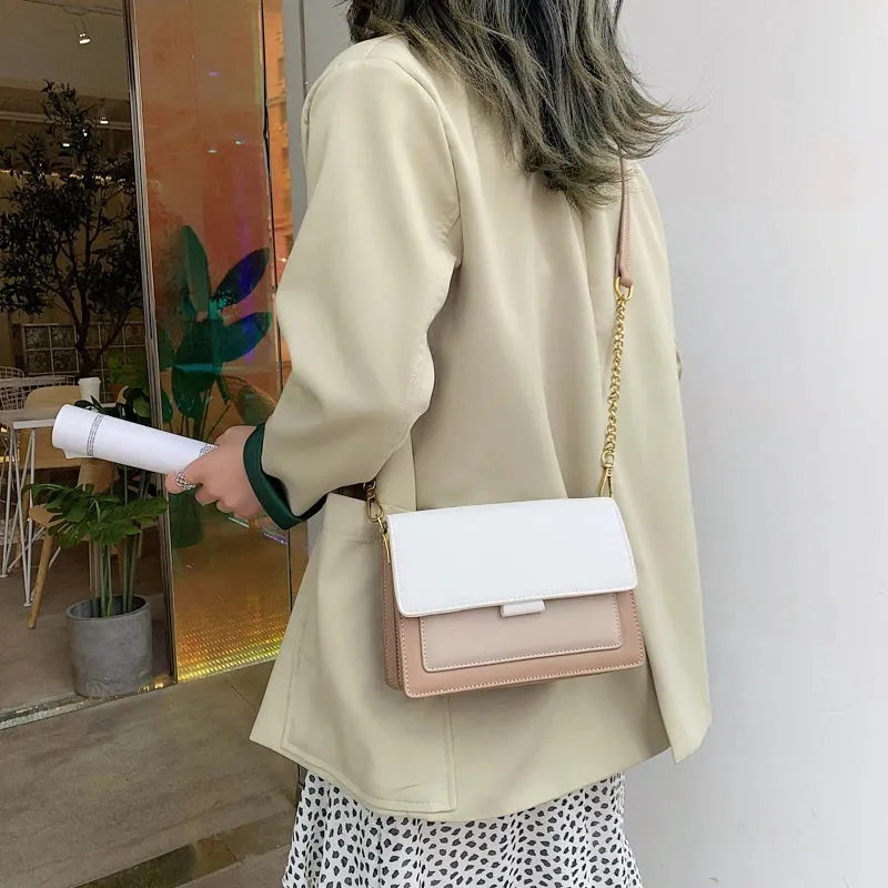 Trendy Small and Lightweight Colored Vegan Leather Crossbody Shoulder Bags