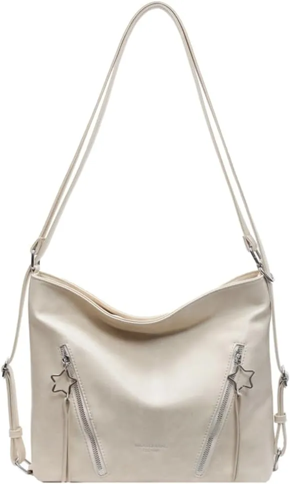 Trendy Star Large Capacity Shoulder Bag Adjustable Strap Backpack Class Commuter Cross Body Bags for Women 2025