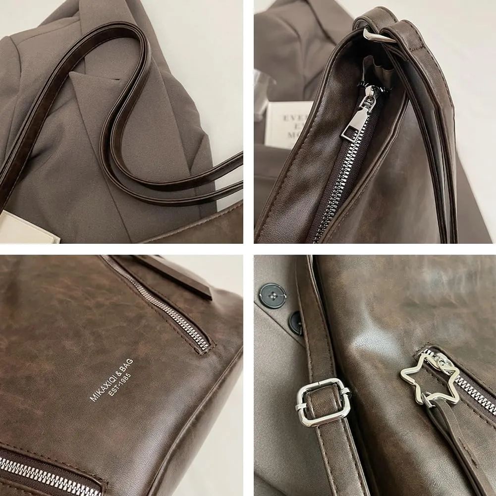 Trendy Star Large Capacity Shoulder Bag Adjustable Strap Backpack Class Commuter Cross Body Bags for Women 2025