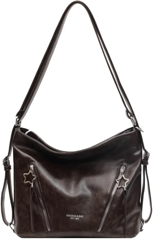 Trendy Star Large Capacity Shoulder Bag Adjustable Strap Backpack Class Commuter Cross Body Bags for Women 2025