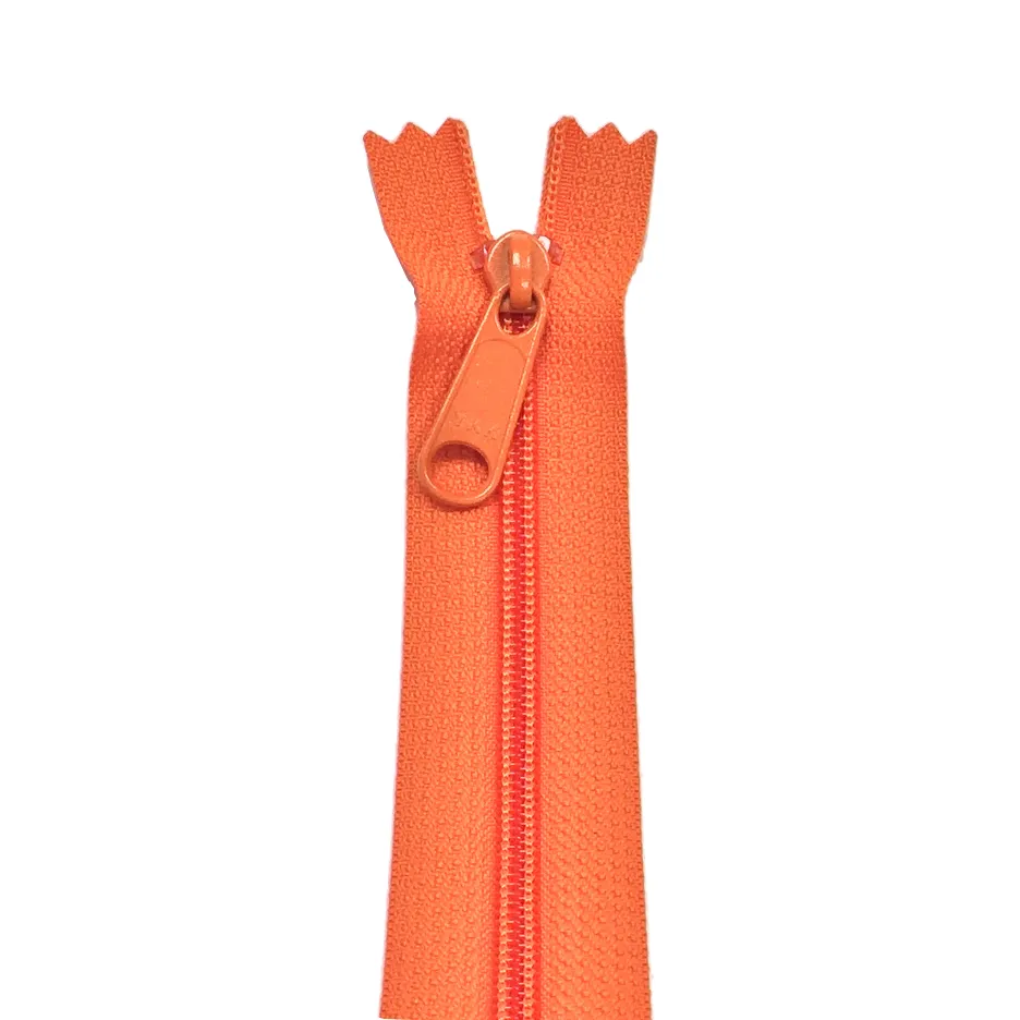 YKK Zip for bags colour 523 Tangerine